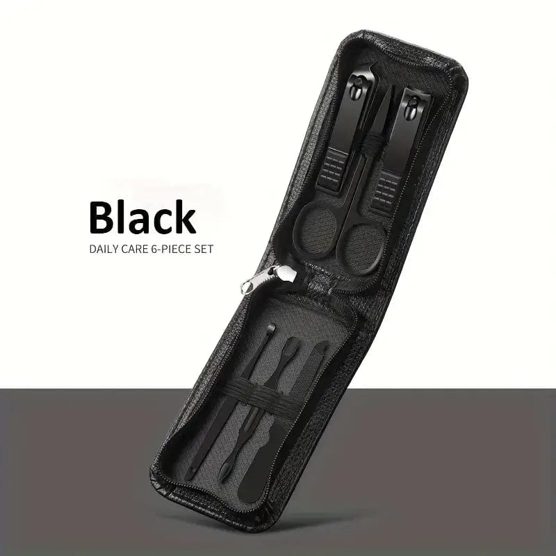 Man Up Manicure Kit 6 Pc. Manicure Set - Carbon Fiber