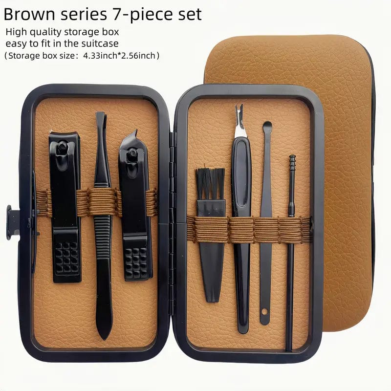 Man Up Manicure Kit Sheep Brown 7 Pc. Manicure Set