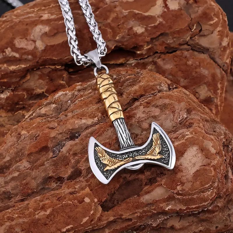 Man Up Necklace Double Sided Viking Axe Necklace