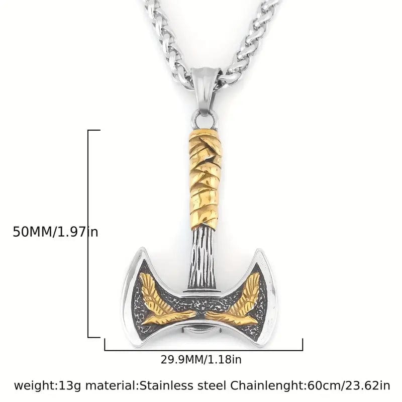 Man Up Necklace Double Sided Viking Axe Necklace