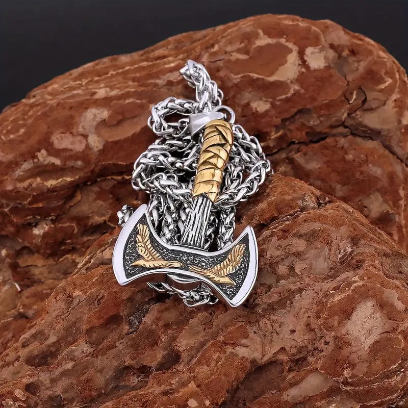 Man Up Necklace Double Sided Viking Axe Necklace