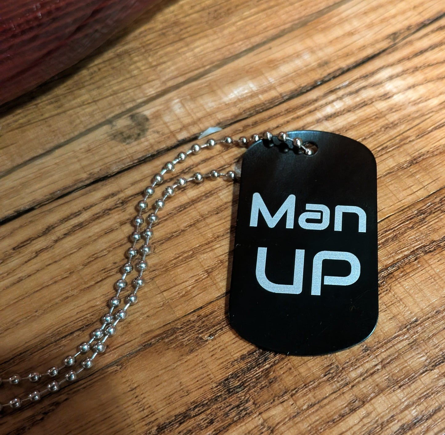 Man Up Necklace Man Up Dog Tag necklace - Discipline Strength Courage