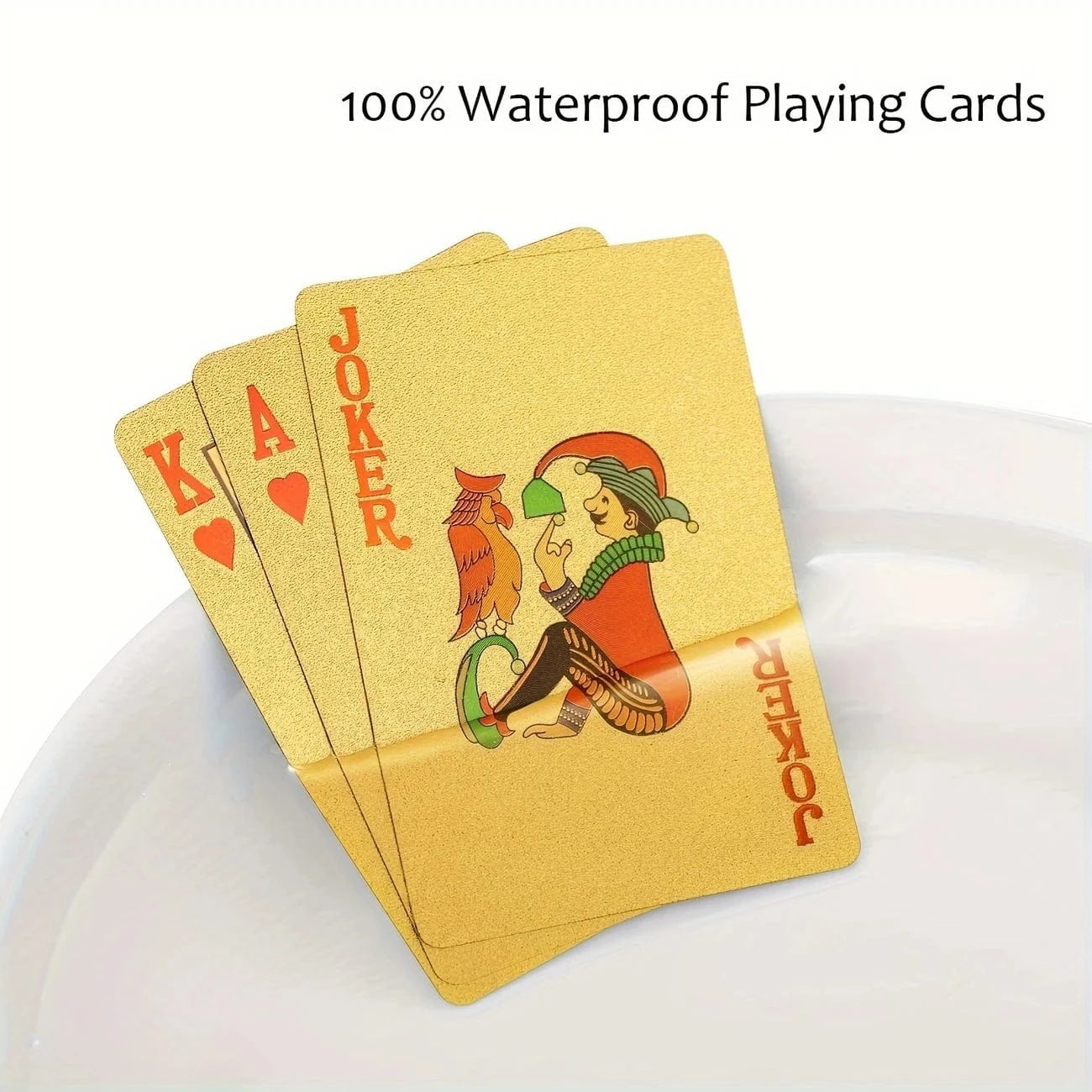 Man Up Playing Cards Gold - Waterproof Cards