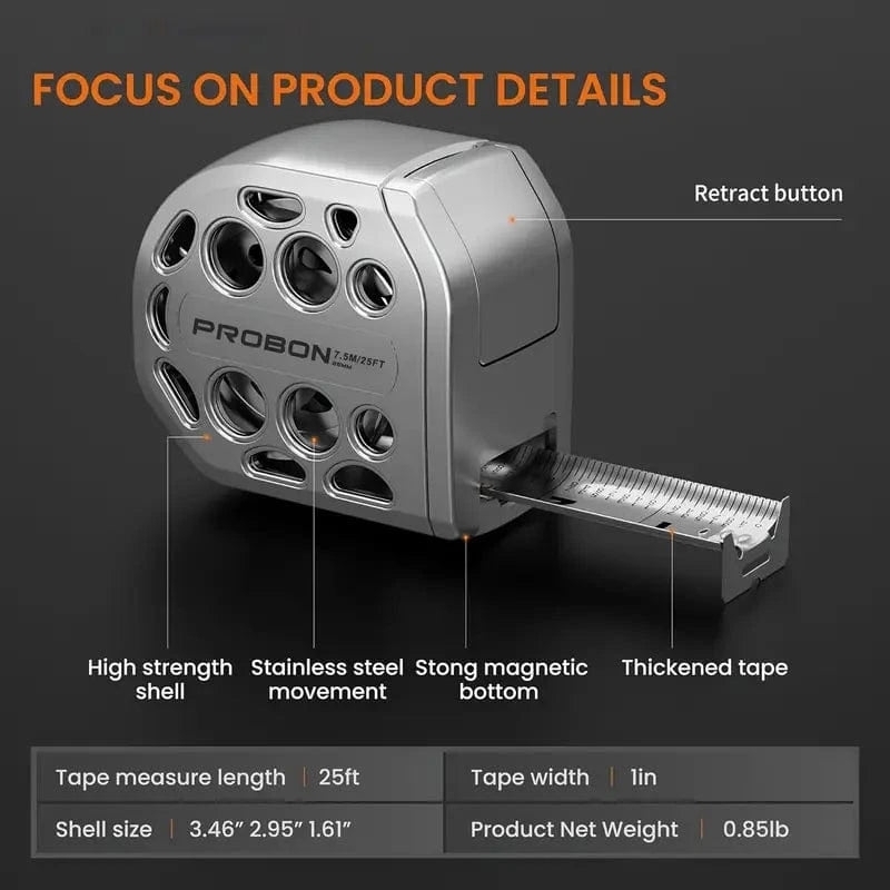 Man Up Stainless Steel Measuring Tape Stainless Steel Measuring Tape
