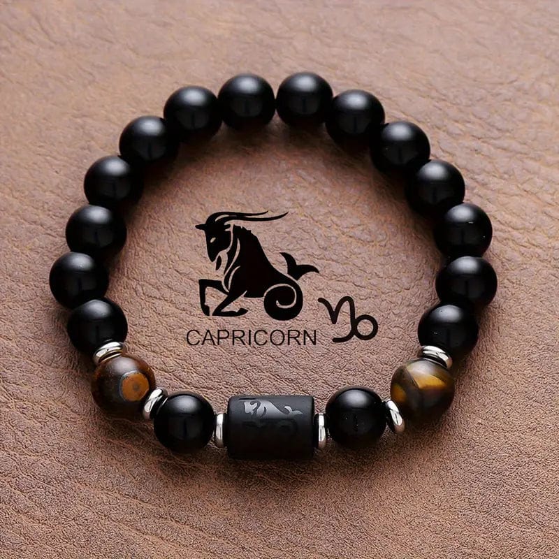 Man Up Stretch Bracelet Capricorn Dec. 22 -Jan. 20 Zodiac Tiger's Eye Bracelet