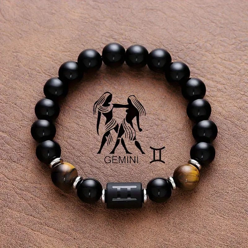 Man Up Stretch Bracelet Gemini May 21 - June 21 Zodiac Tiger's Eye Bracelet