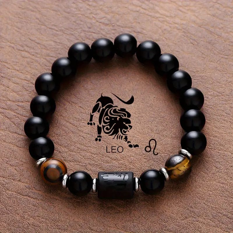 Man Up Stretch Bracelet Leo July 23 - Aug. 23 Zodiac Tiger's Eye Bracelet