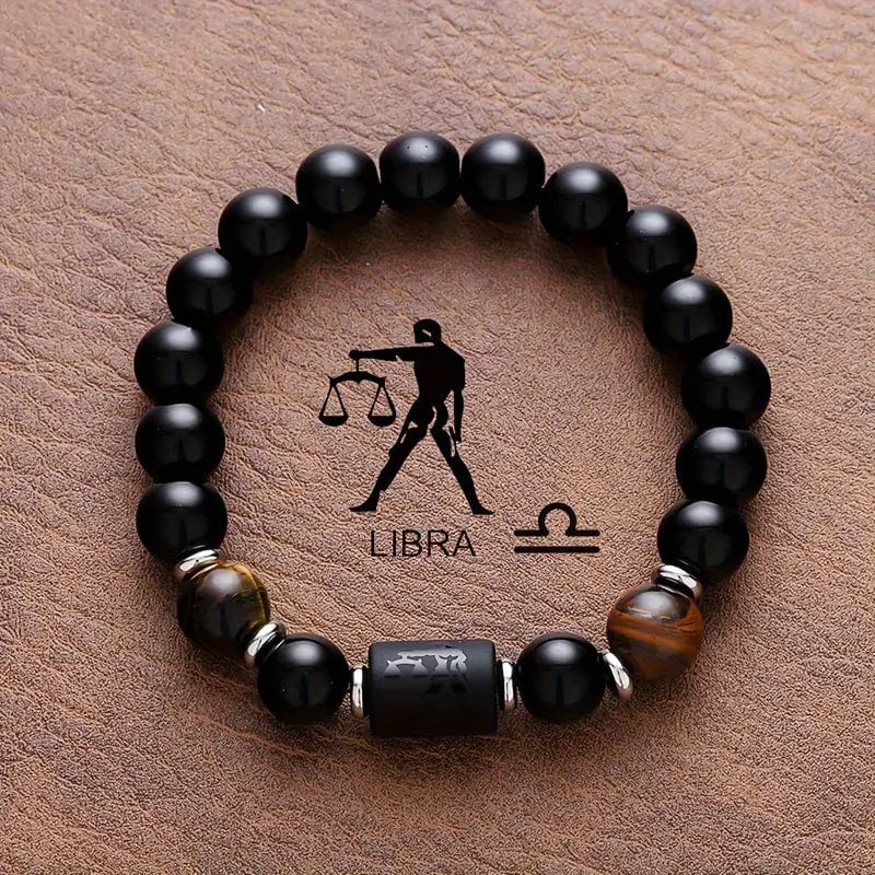 Man Up Stretch Bracelet Libra Sept. 24 - Oct. 23 Zodiac Tiger's Eye Bracelet