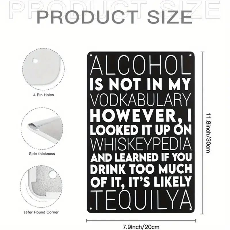Man Up Tin Sign Alcohol....Not in my Vodkabulary
