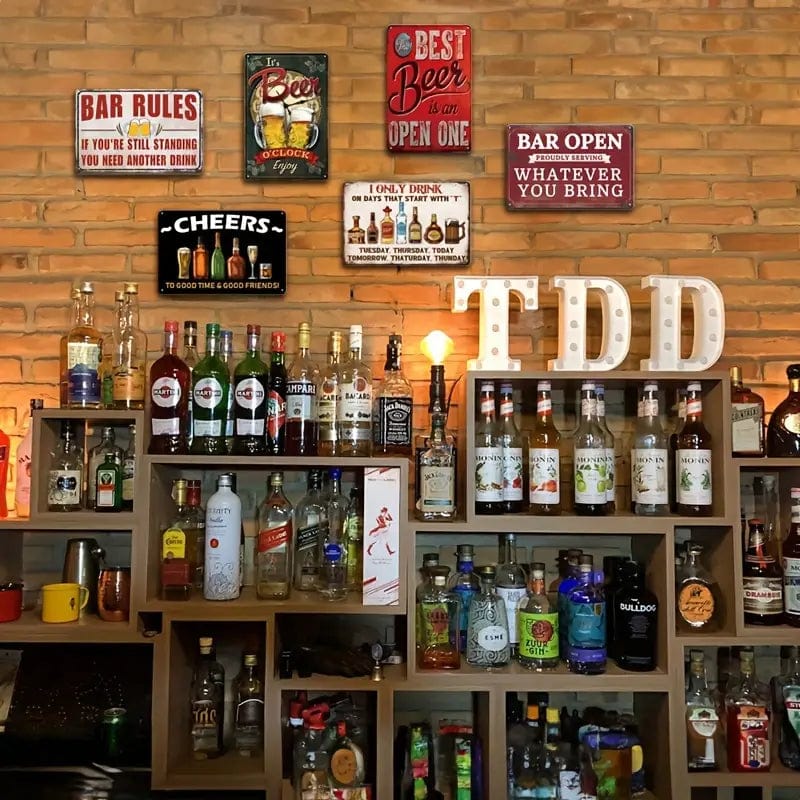 Man Up Tin Sign Bar Rules Tin Sign