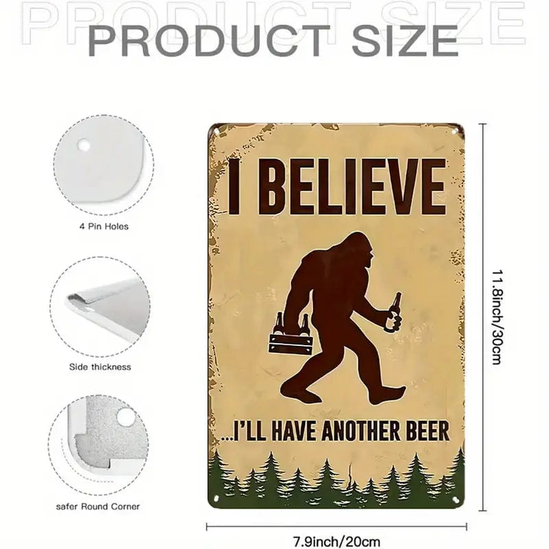 Man Up Tin Sign I Believe... Tin Sign