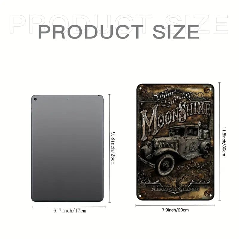 Man Up Tin Sign Rustic Moonshine - Tin Sign