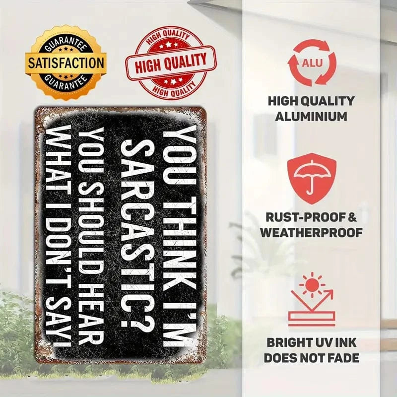 Man Up Tin Sign Sarcastic