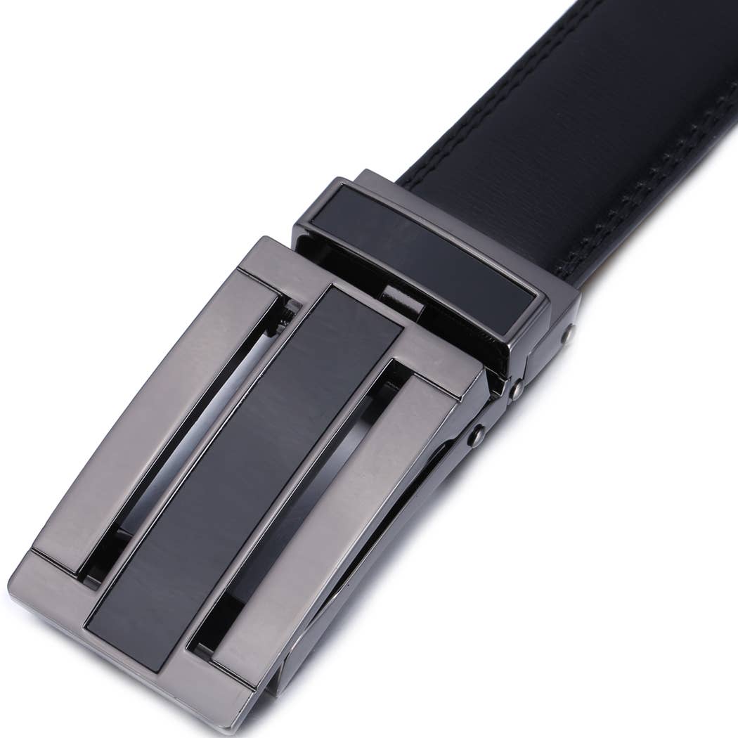 Mio Marino Mio Marino - Grandiose Ratchet Belt: Black / Adjustable from 38" to 54" Waist