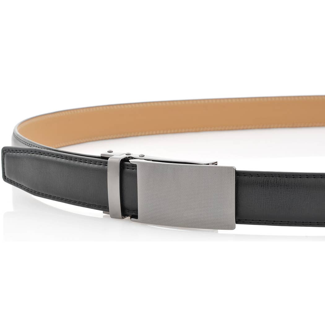 Mio Marino Mio Marino - Pinpoint Ratchet Belt: Black / Adjustable from 38" to 54" Waist