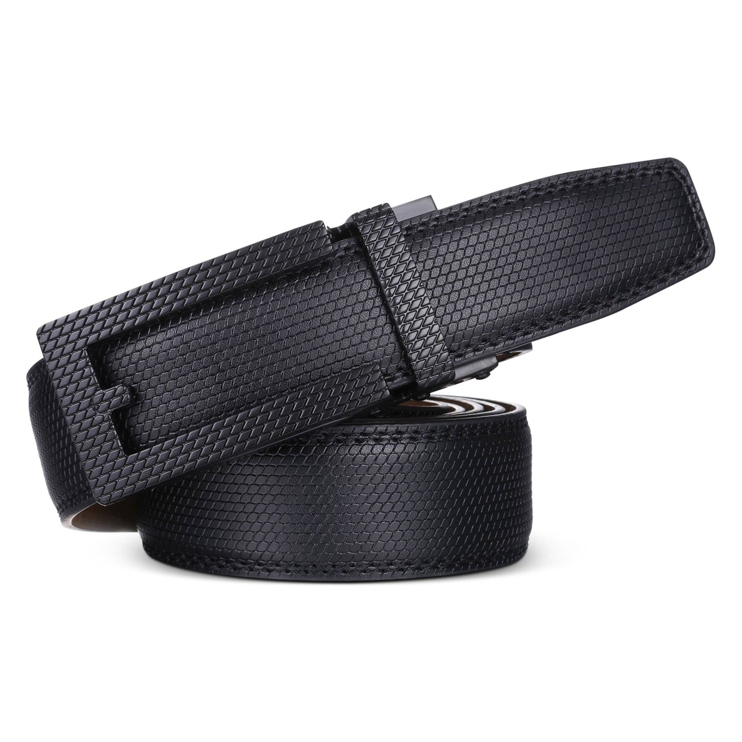Mio Marino Mio Marino - Sophisticated Woven Ratchet Belt: Deep Charcoal / Adjustable from 28" to 44" Waist