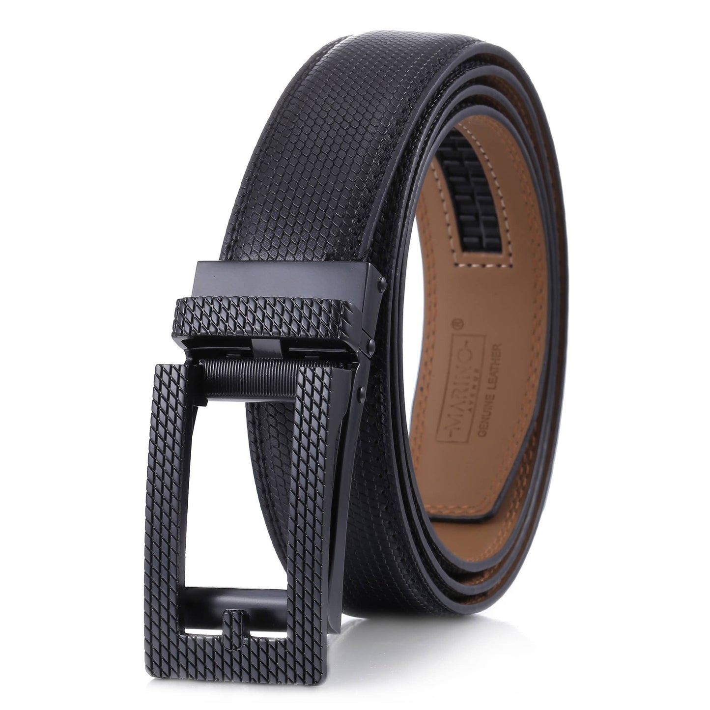 Mio Marino Mio Marino - Sophisticated Woven Ratchet Belt: Deep Charcoal / Adjustable from 28" to 44" Waist