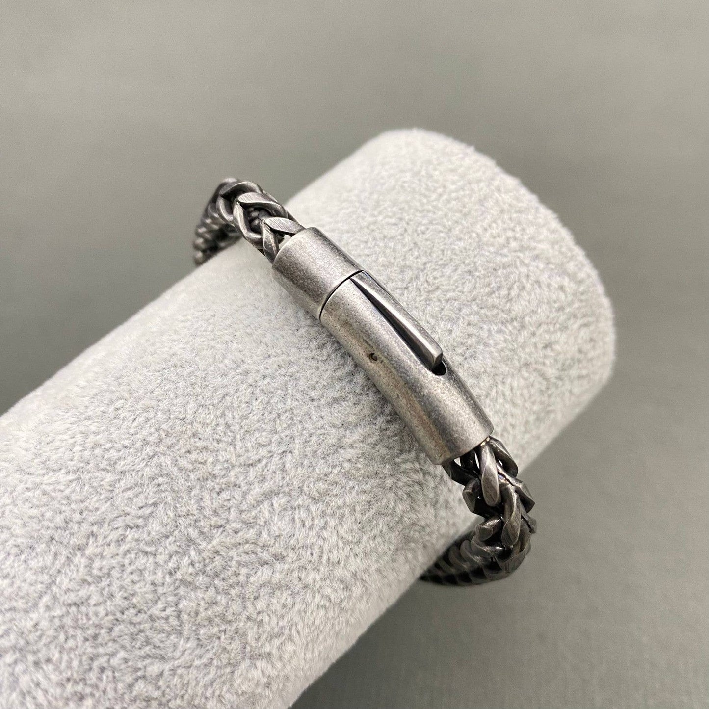 Mio Queena Mio Queena - Men's Blackening Stainless Steel Bracelet - MJ / BC: 210mm / 8.26in