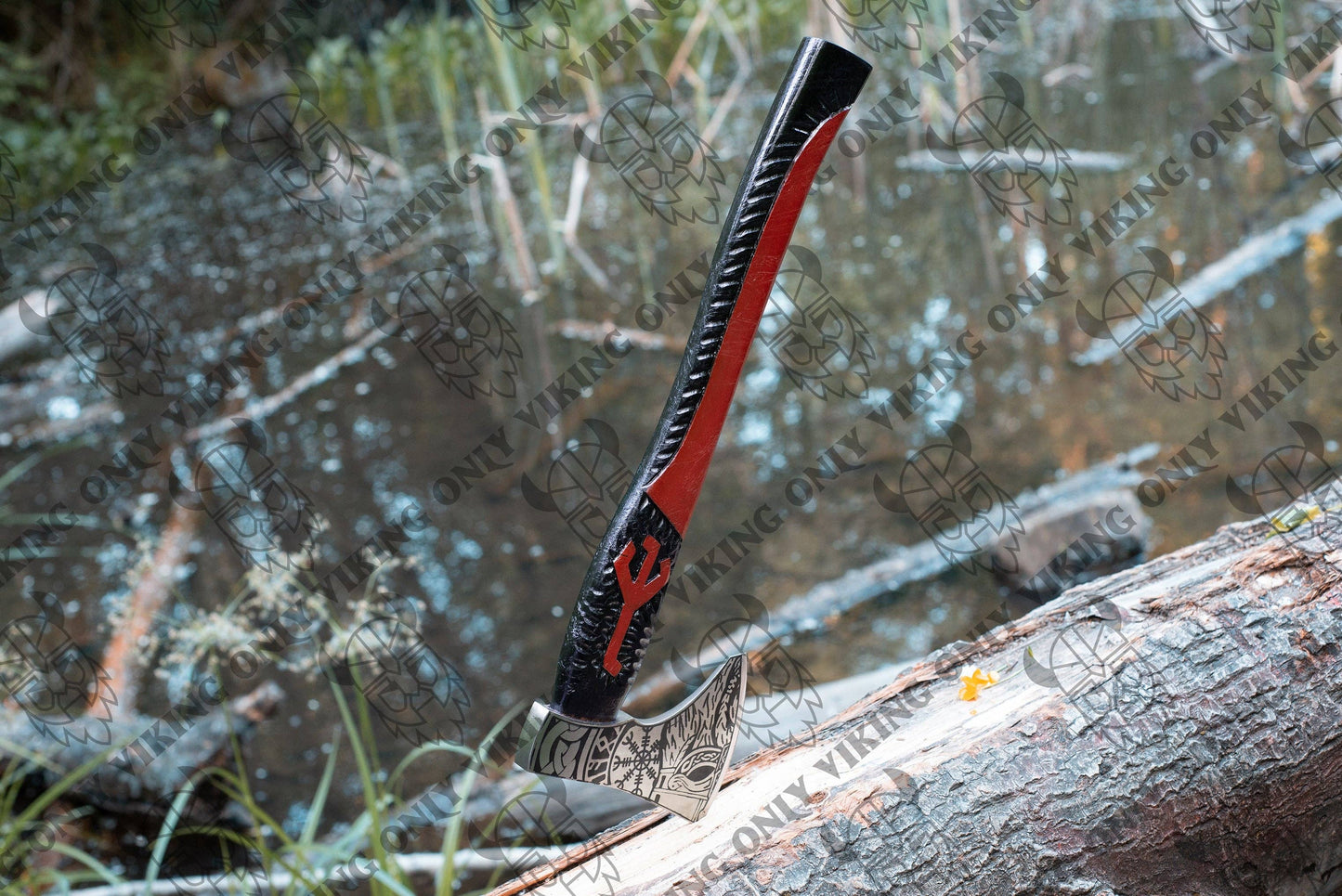 OnlyViking OnlyViking - Only Viking Axe - Premium Handcrafted Gift For Him | Medieval Hatchet Axe | Battle Axe | Bearded Axe | War Axe