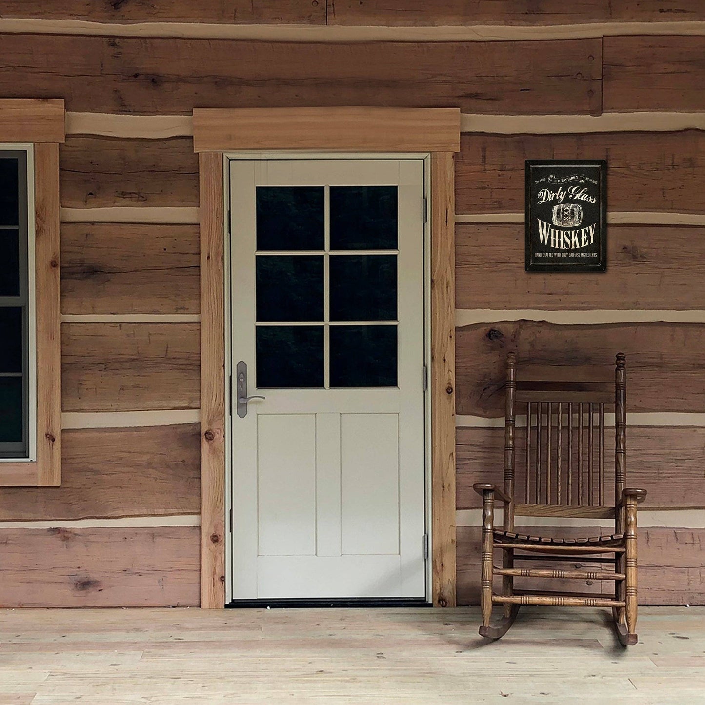 Rivers Edge Products Rivers Edge Products - Tin Sign 12in x 17in-Dirty Glass Whiskey