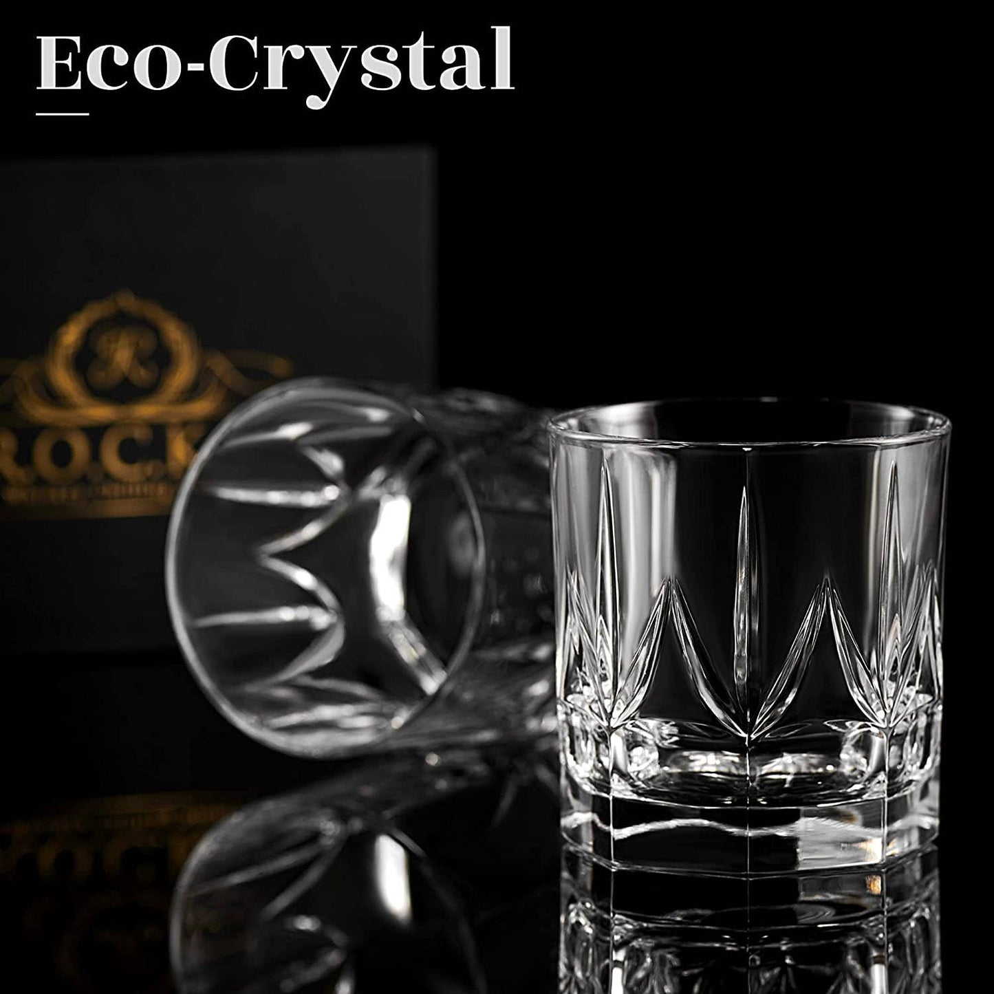 ROCKS Whiskey Chilling Stones ROCKS Whiskey Chilling Stones - The Eco Crystal Collection - Imperial Whiskey Glass Edition