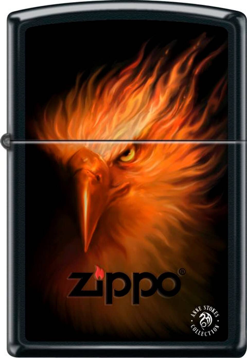 Scorpio Posters Scorpio Posters - Anne Stokes - Phoenix Black Matte Zippo Lighter