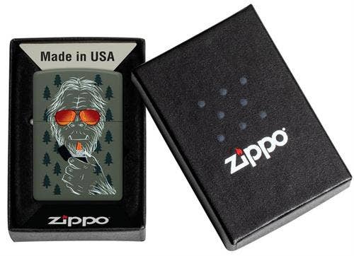 Scorpio Posters Scorpio Posters - Zipsquatch Design Green Matte Zippo Lighter