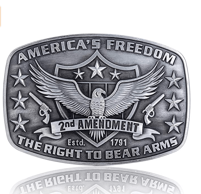 SimpleNGreat SimpleNGreat - The 2nd Amendment Belt Buckle The Right To Bear Arm 1782: Bronze