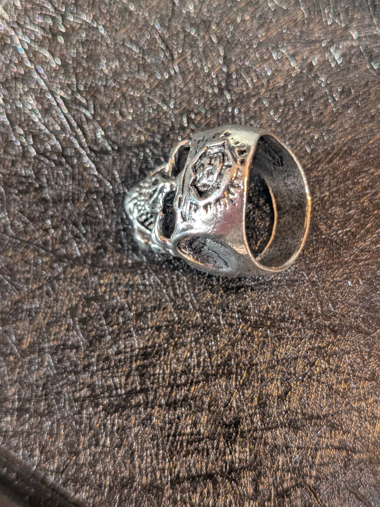Sparkles for Smiles Mens Rings Third Eye Skeleton Ring