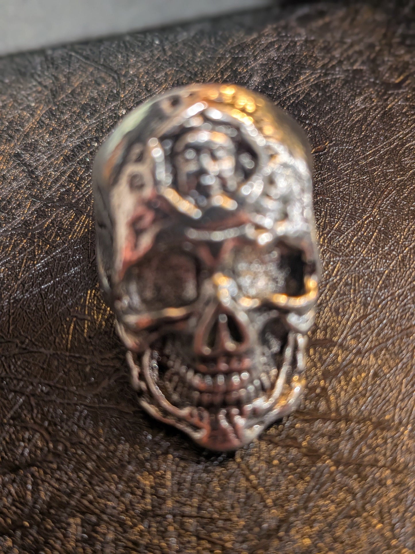 Sparkles for Smiles Mens Rings Third Eye Skeleton Ring