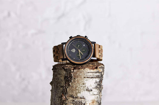 The Sustainable Watch Company The Sustainable Watch Company - The Cedar - Handmade Recycled Wood Wristwatch