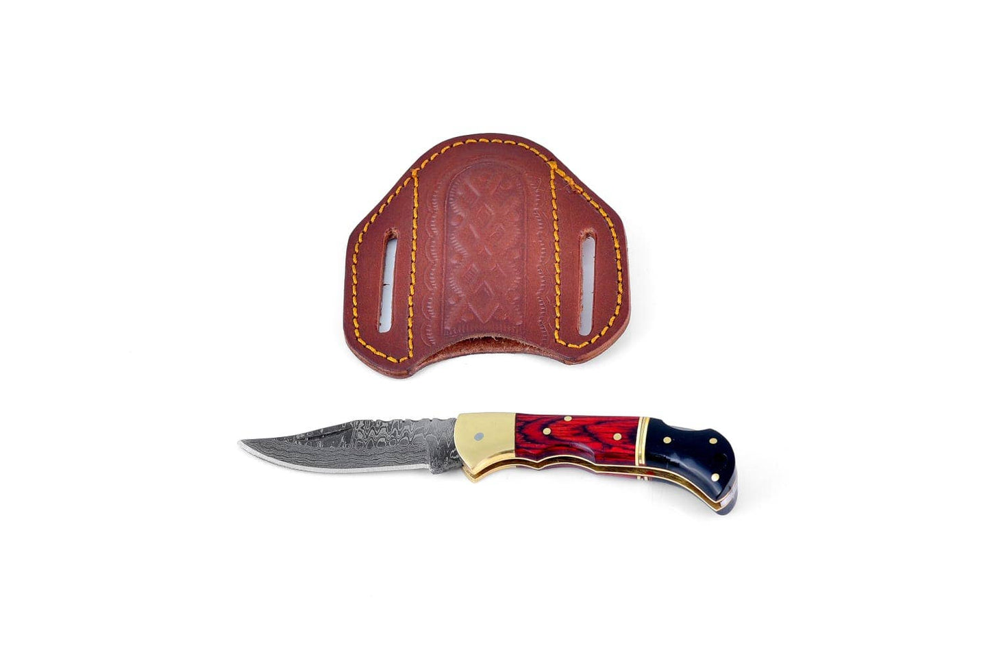 Titan International Titan International - Damascus Steel Folding Knife Limited Selection Holiday Seas
