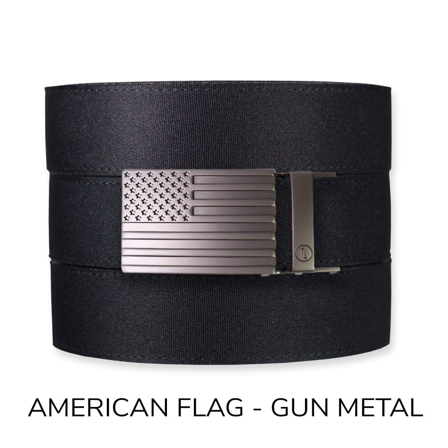 Tough Apparel Tough Apparel - Black Canvas+ Ratchet Belt & Buckle Set: American Flag - Iron