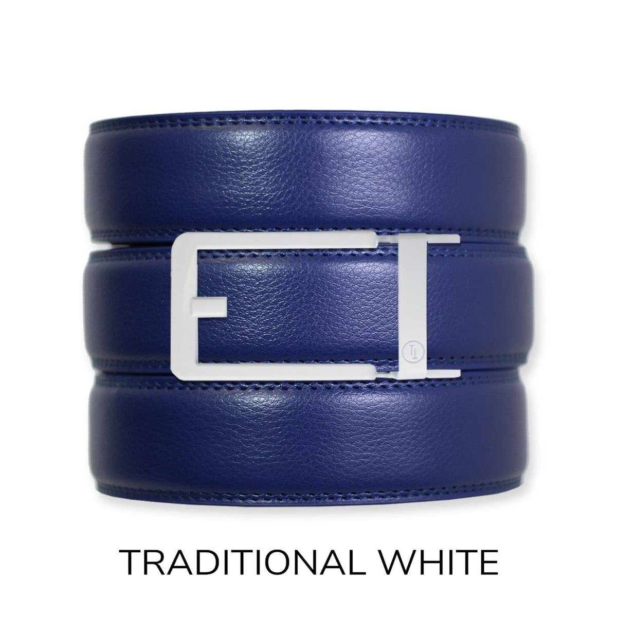 Tough Apparel Tough Apparel - Navy Leather Ratchet Belt & Buckle Set: Black / XL (Pant size 60 and below)