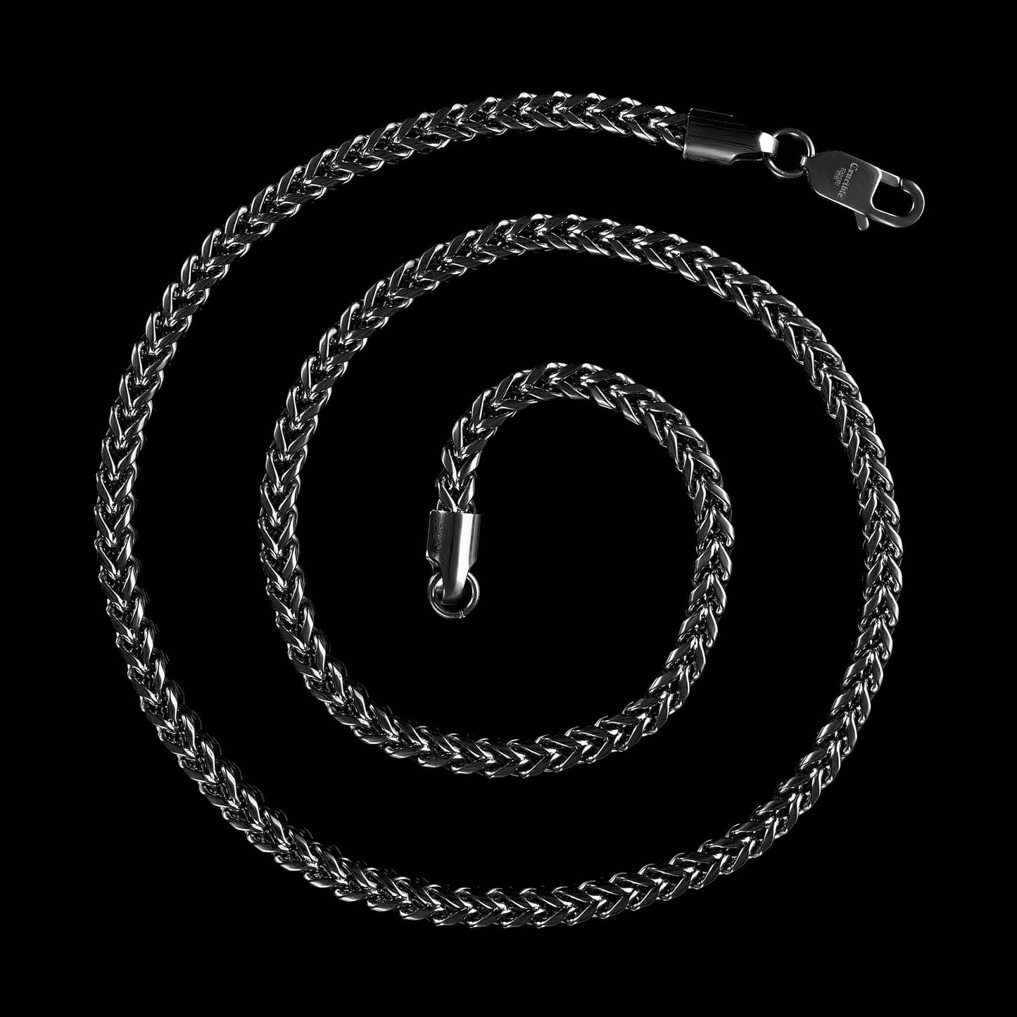 West Coast Jewelry West Coast Jewelry - Crucible Rounded Franco Chain Steel Necklace (5mm) - 24": Gold