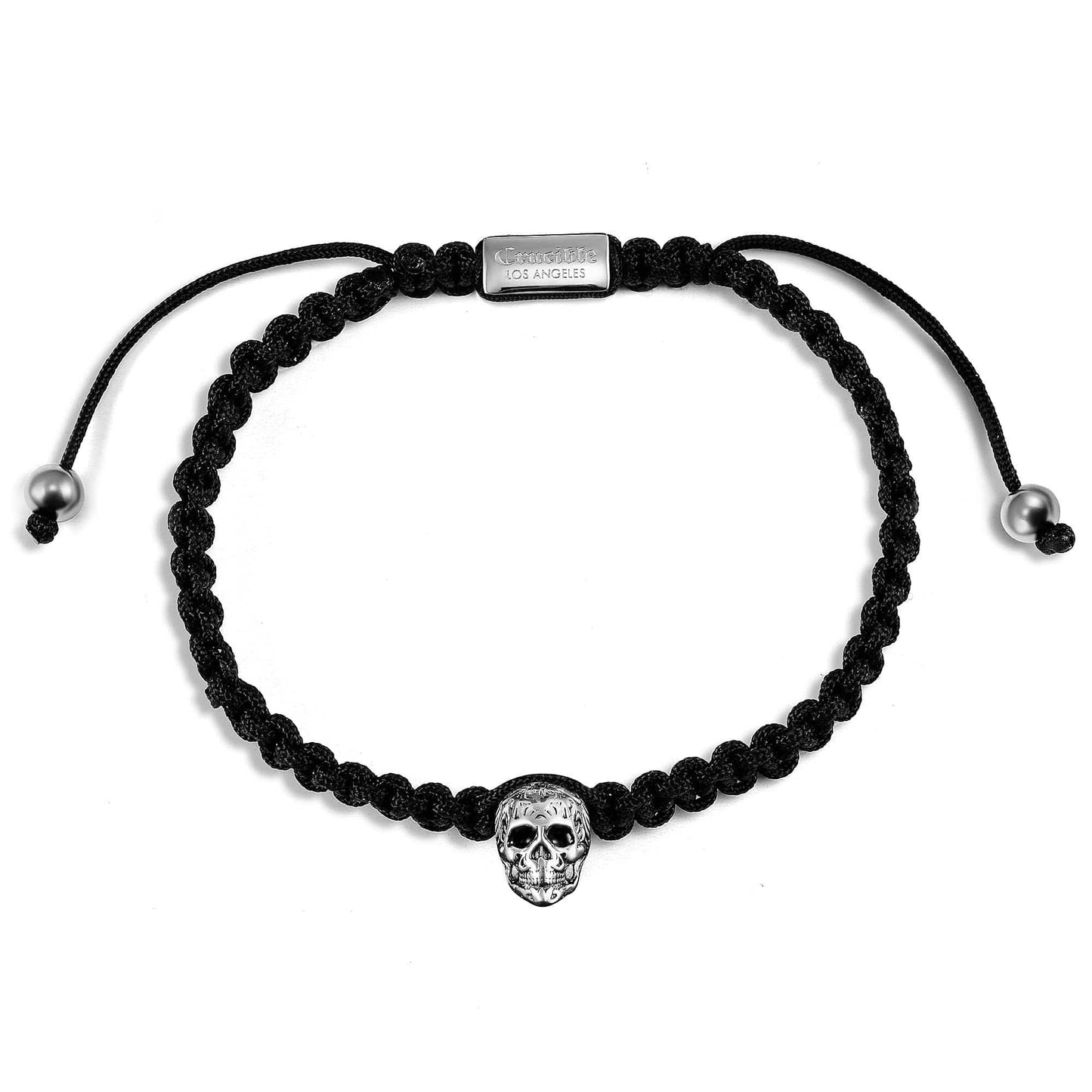 West Coast Jewelry West Coast Jewelry - Crucible Skull Nylon Rope Cord Adjustable Bracelet