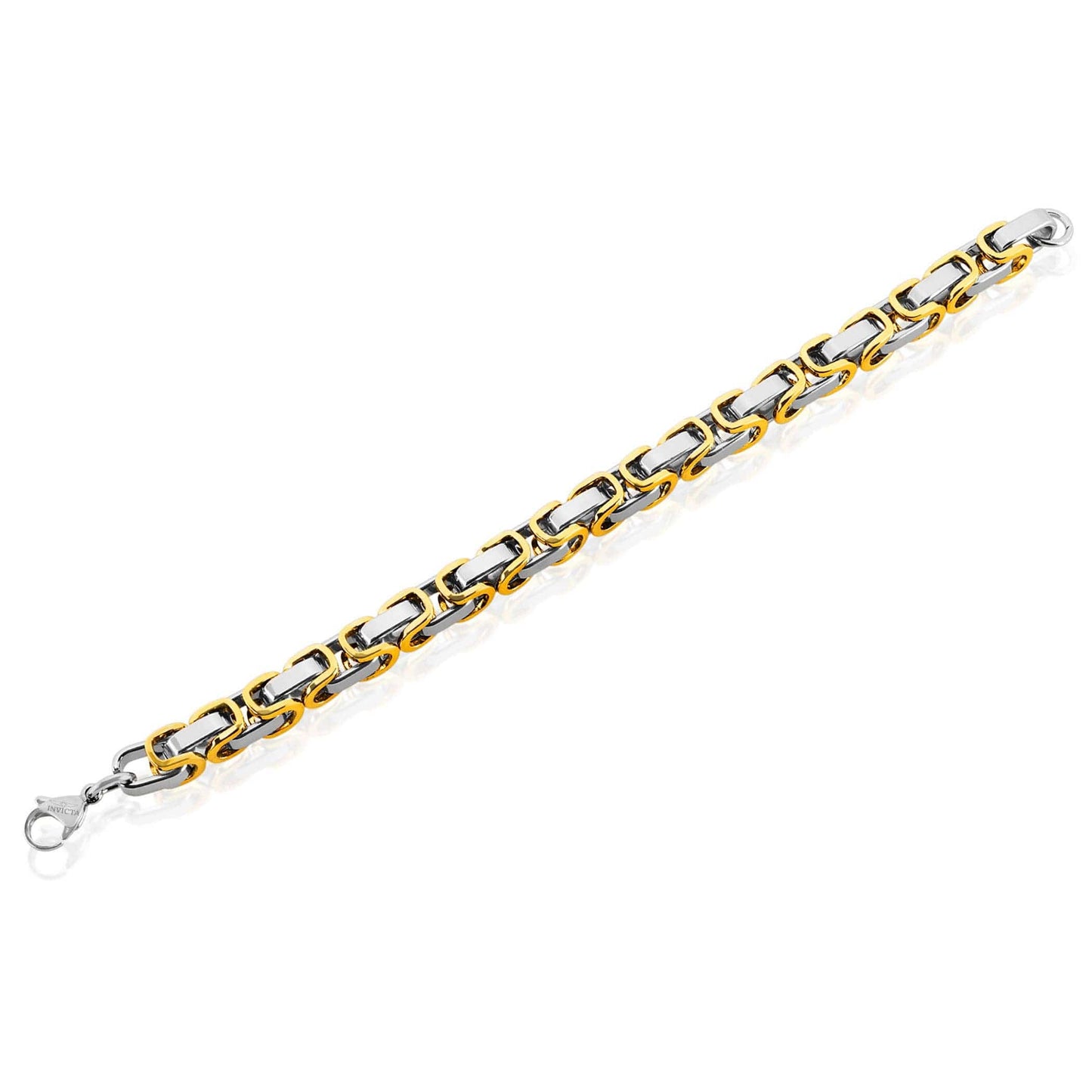 West Coast Jewelry West Coast Jewelry - Invicta Jewelry Byzantine Chain Steel Bracelet (8mm) - 8.75": Black