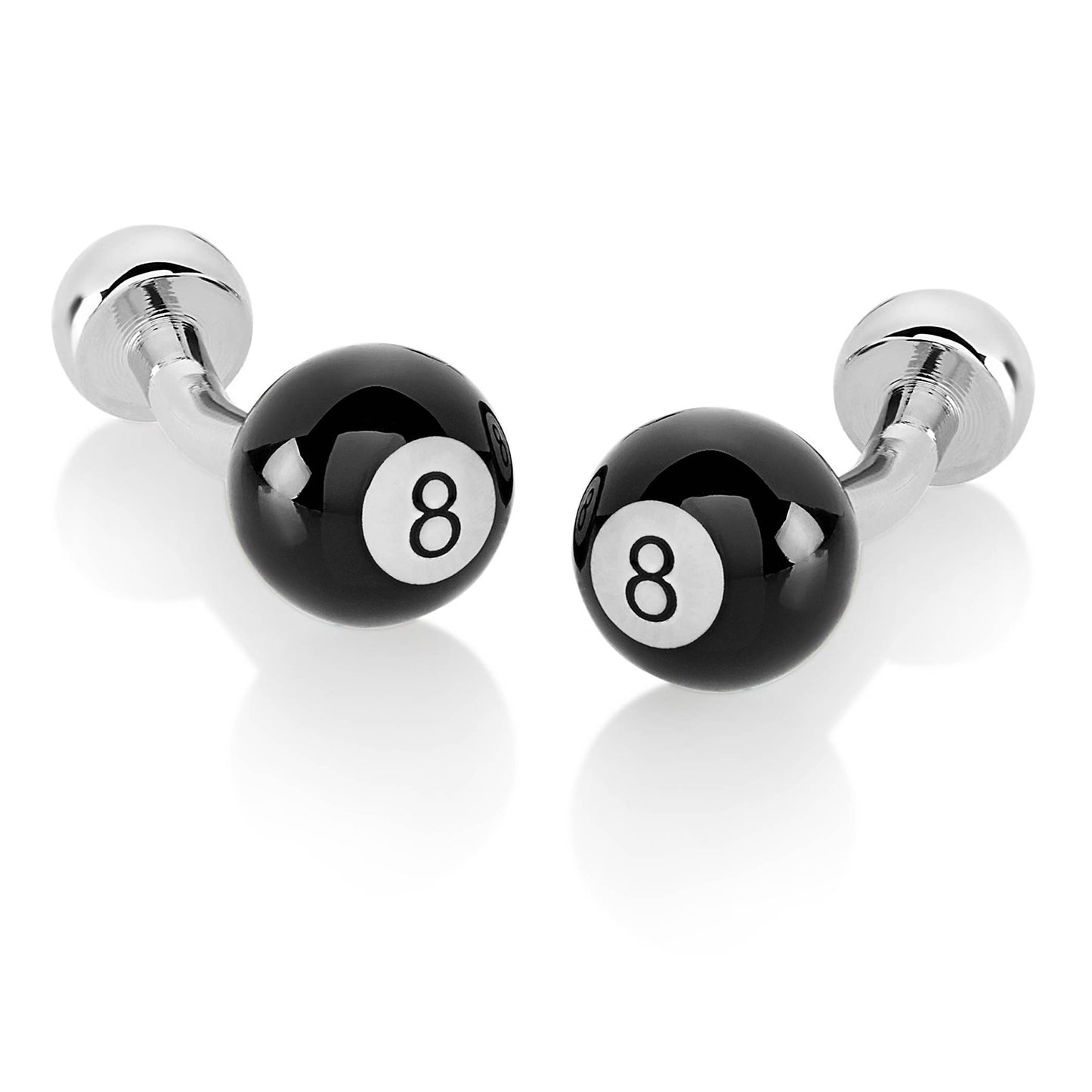 West Coast Jewelry West Coast Jewelry - Men's Curved 8 Ball Cufflinks