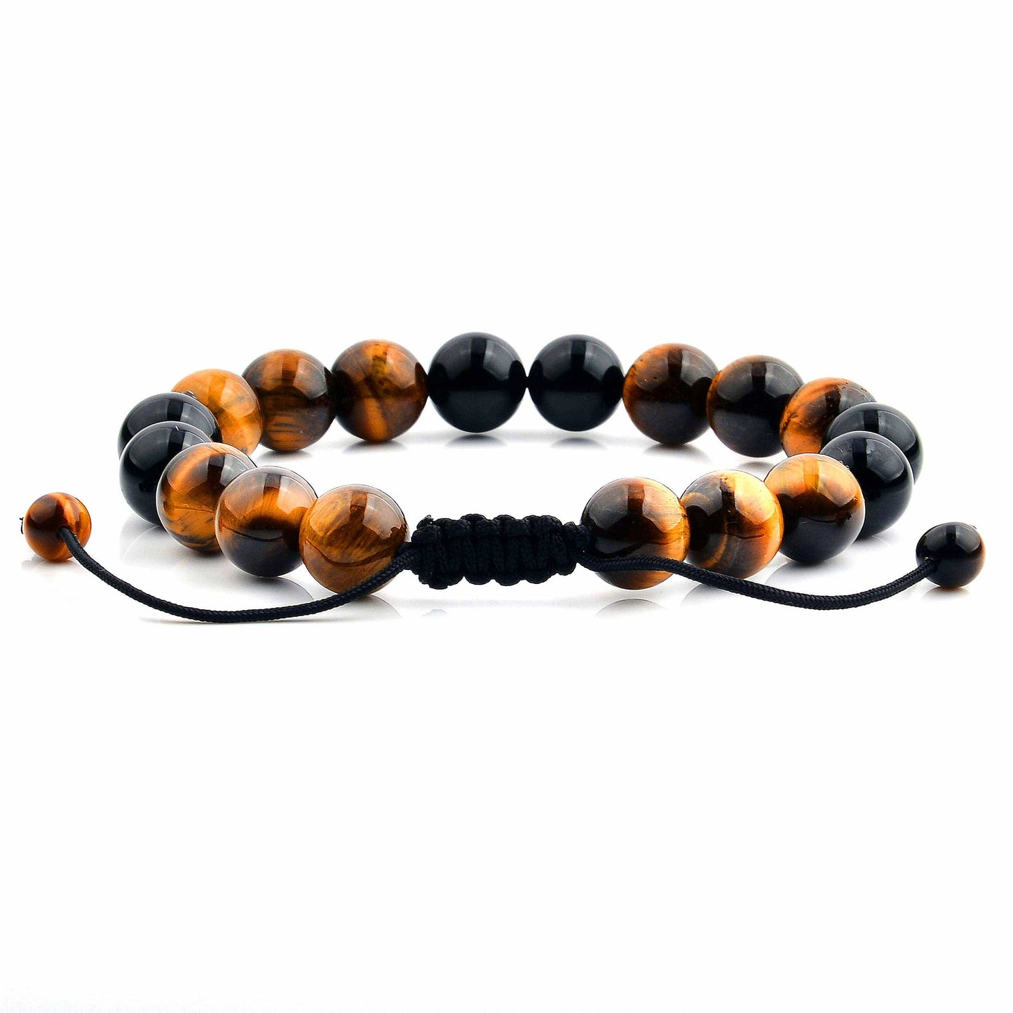 West Coast Jewelry West Coast Jewelry - Polished Natural Stone Bead Adjustable Bracelet: White