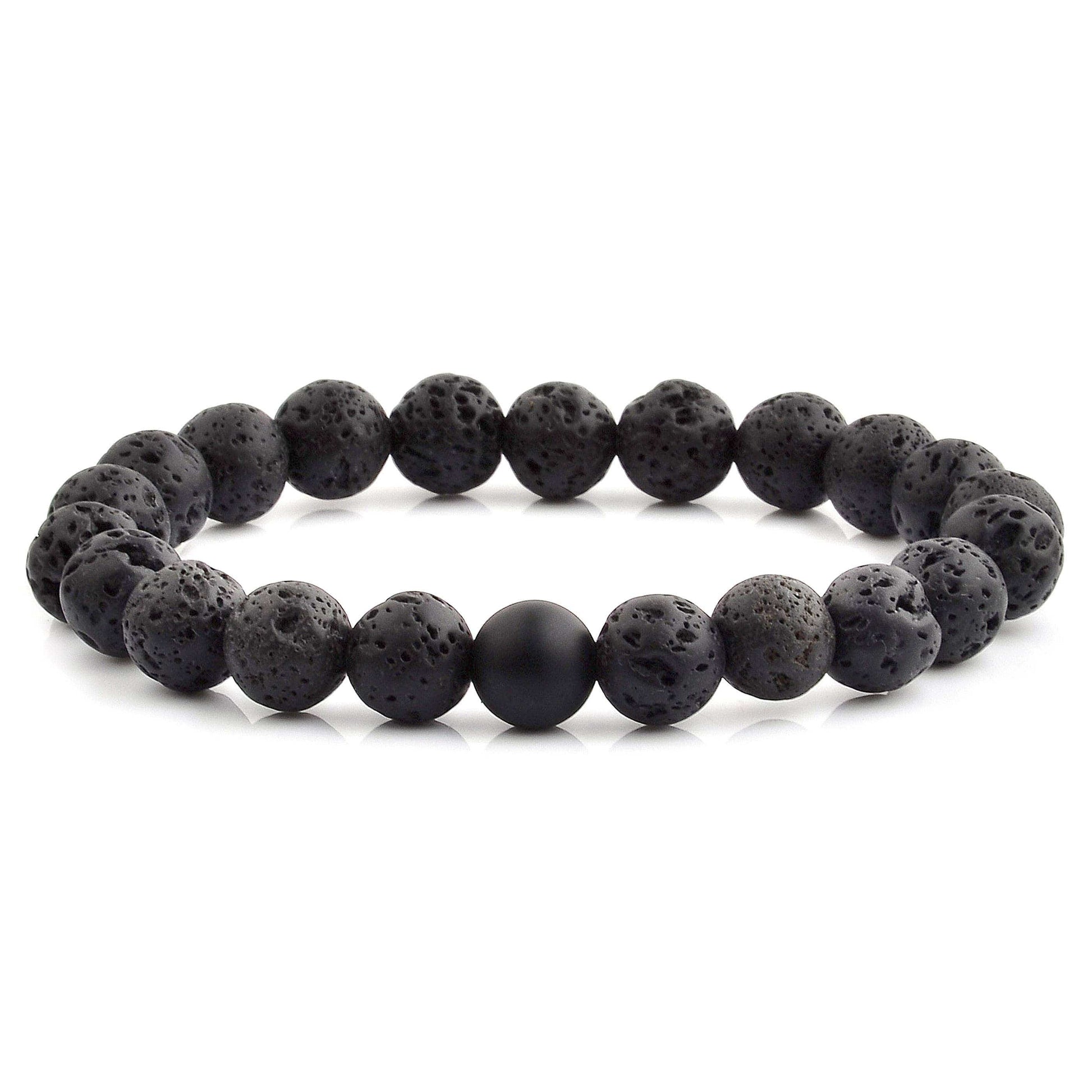 West Coast Jewelry West Coast Jewelry - Polished Natural Stone Bead Stretch Bracelet (10mm): Jasper