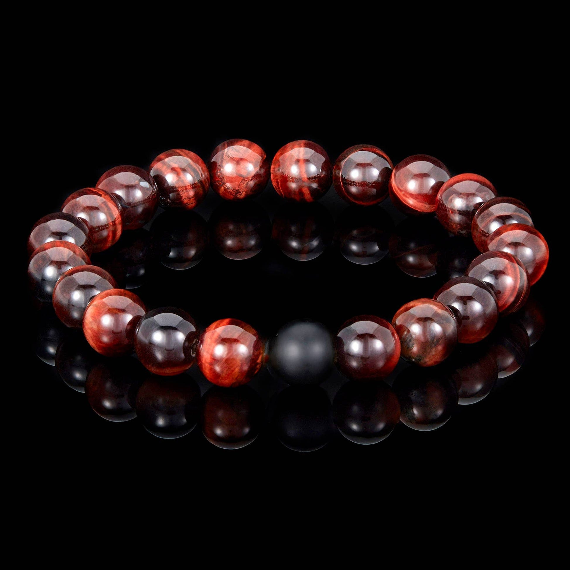 West Coast Jewelry West Coast Jewelry - Polished Natural Stone Bead Stretch Bracelet (10mm): Jasper