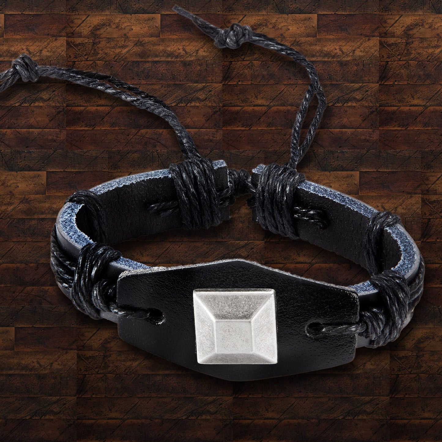 West Coast Jewelry West Coast Jewelry - Square Stud Adjustable Bracelet