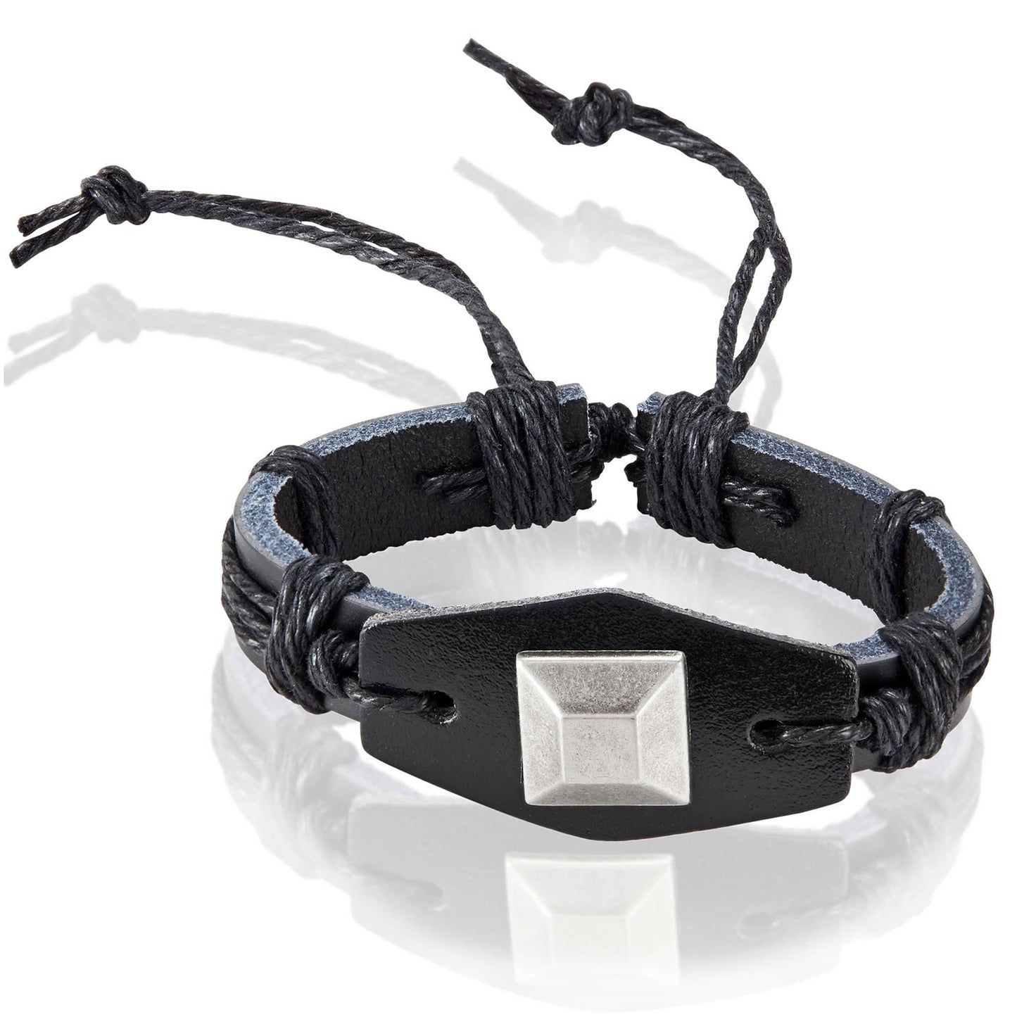 West Coast Jewelry West Coast Jewelry - Square Stud Adjustable Bracelet