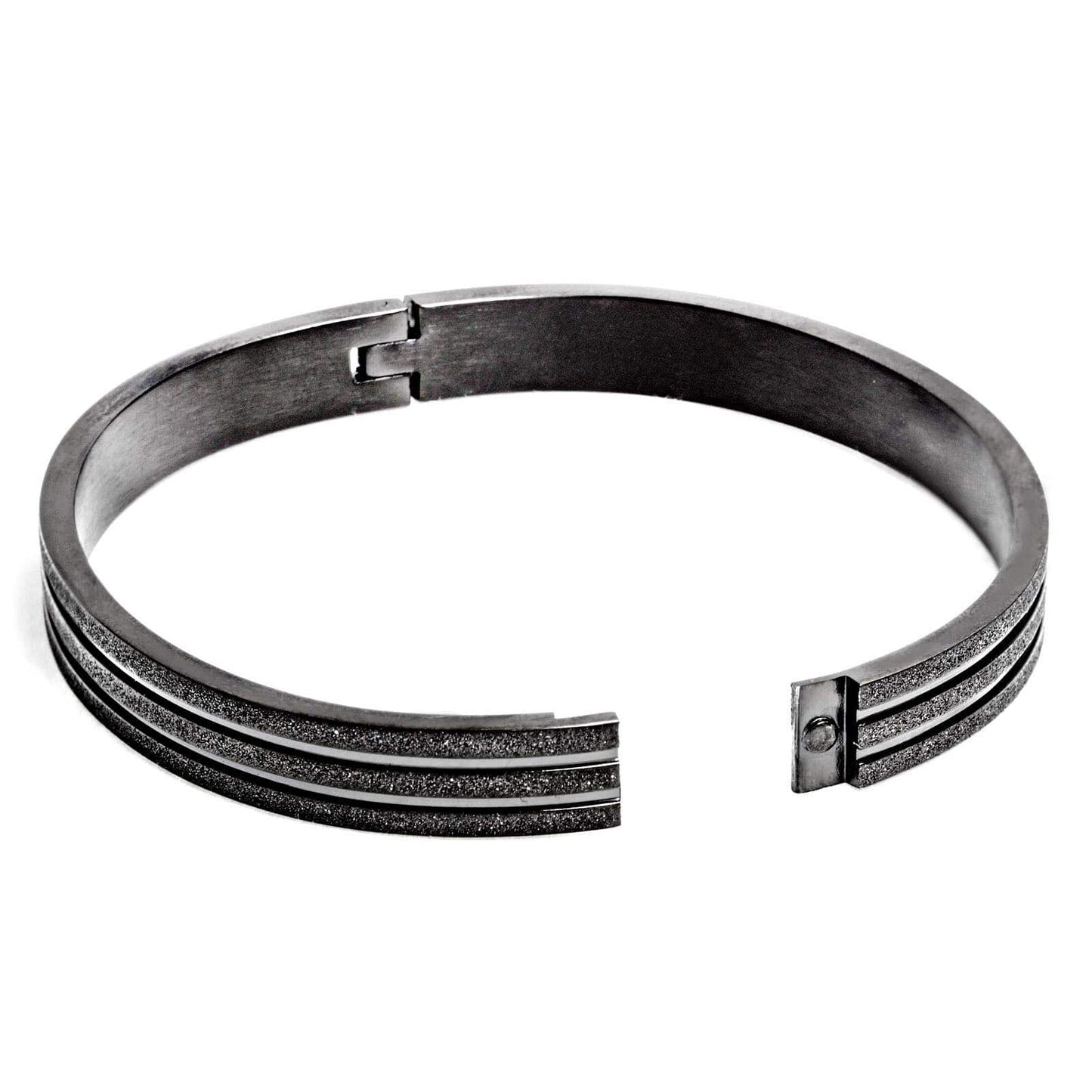 West Coast Jewelry West Coast Jewelry - Women's 8mm Sandblasted Black Plated Bracelet