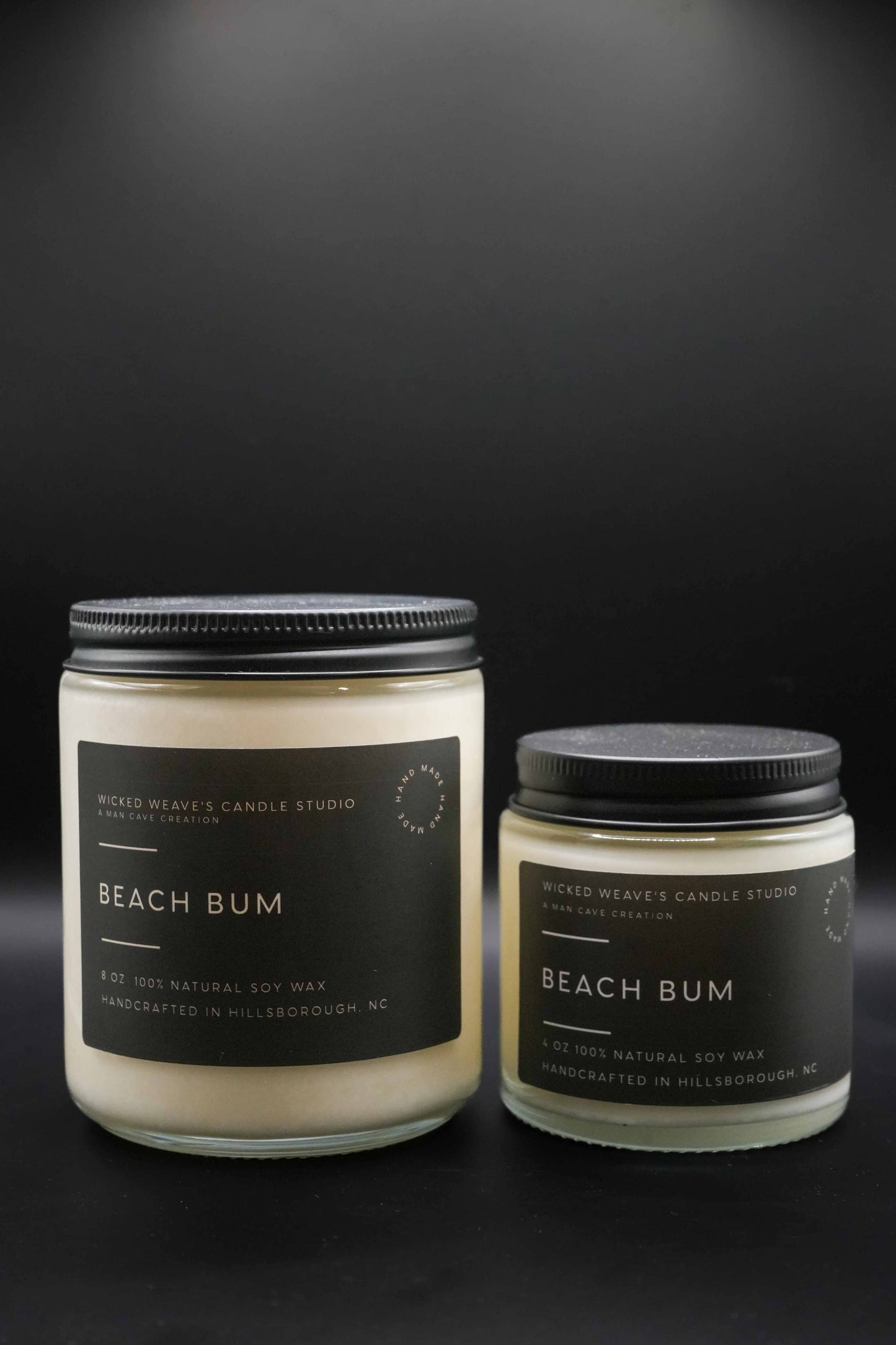 Wicked Weave’s Candle Studio Wicked Weave’s Candle Studio - Beach Bum Soy Wax Candle (4 Size Options): 8 oz Jar Candle
