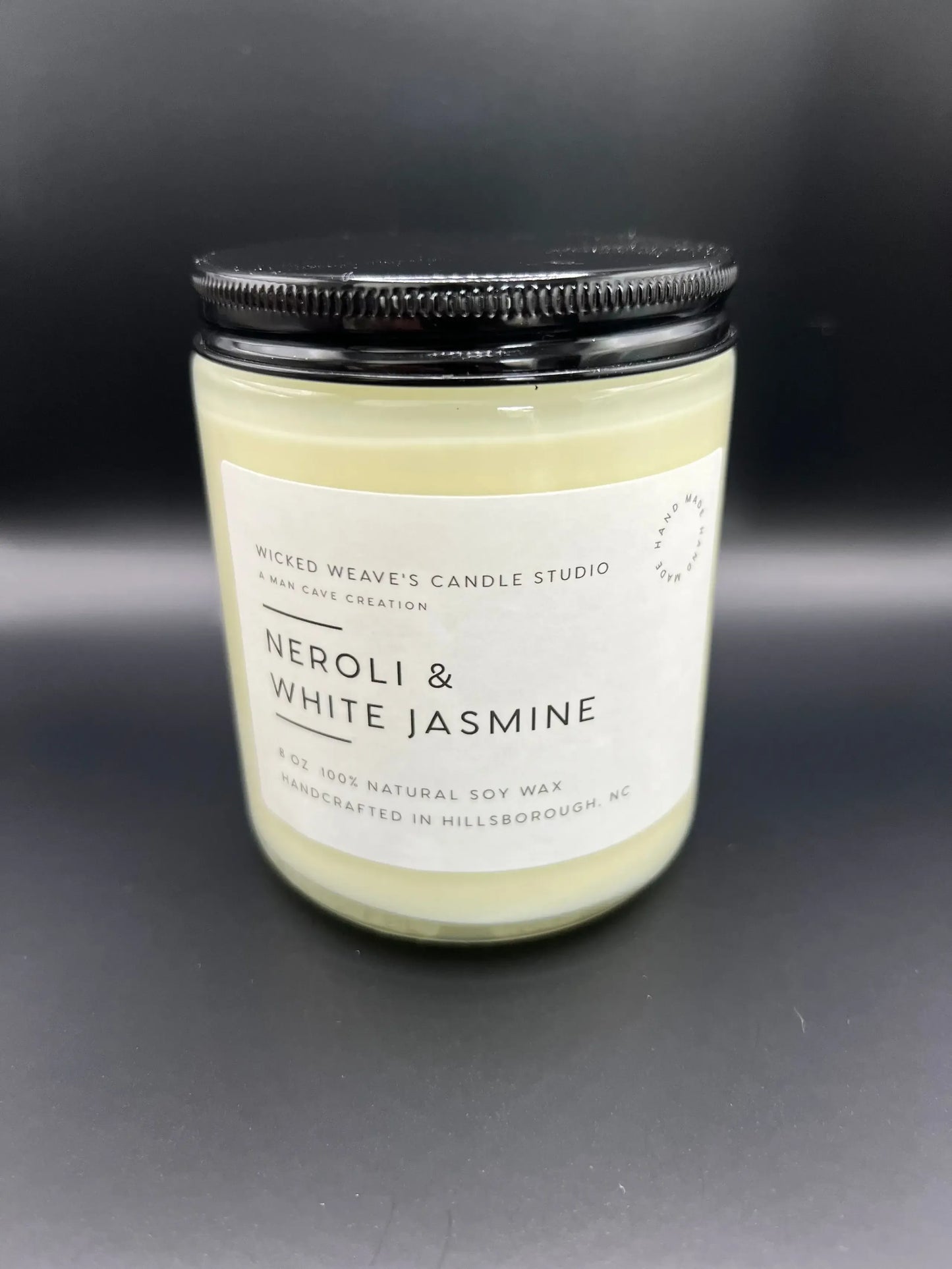 Wicked Weave’s Candle Studio Wicked Weave’s Candle Studio - Neroli & White Jasmine Soy Wax Candle (4 Size Options) : 8oz Jar Candles