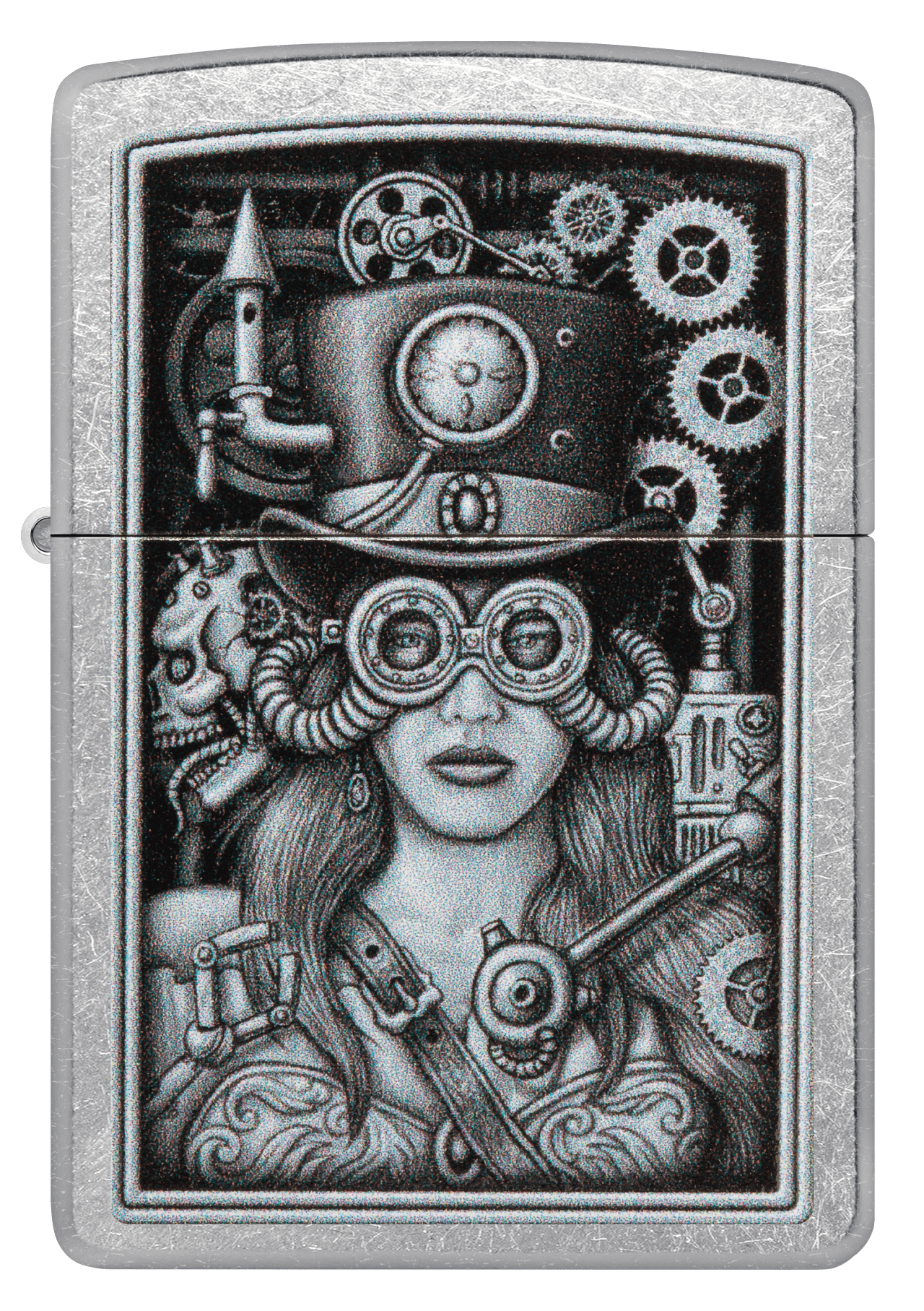 Zippo Benhalex - Zippo Steampunk Girl, Street Chrome Lighter #48387