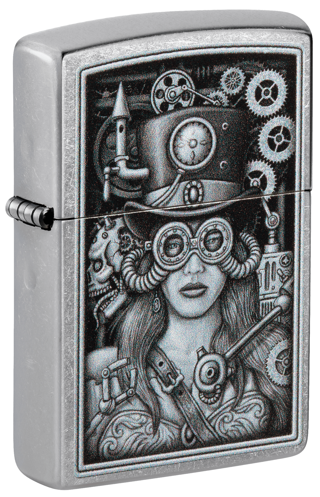 Zippo Benhalex - Zippo Steampunk Girl, Street Chrome Lighter #48387