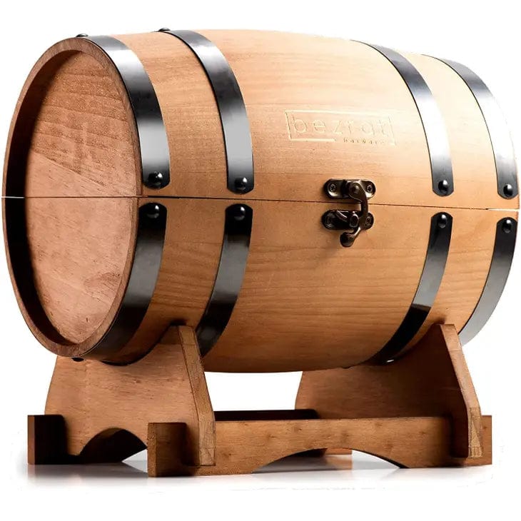 Bezrat Whisky Barrel Gift Set Whiskey Glasses and Accessories In Whiskey Barrel Gift Box