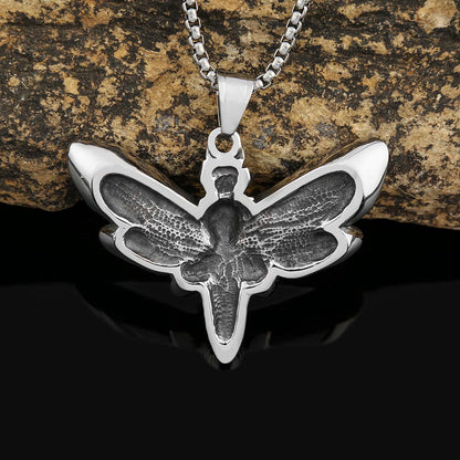 Gemcohub Necklace Viking Style Moth Skull Necklace
